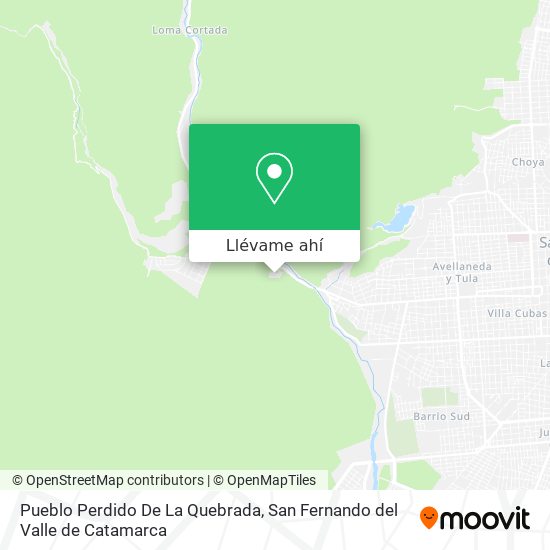 Mapa de Pueblo Perdido De La Quebrada