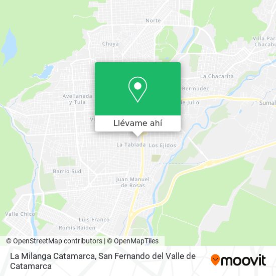 Mapa de La Milanga Catamarca