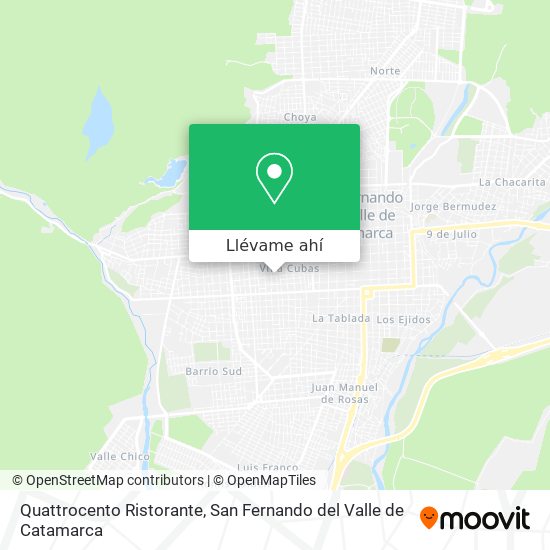 Mapa de Quattrocento Ristorante