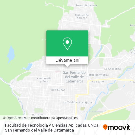 Mapa de Facultad de Tecnologia y Ciencias Aplicadas UNCa