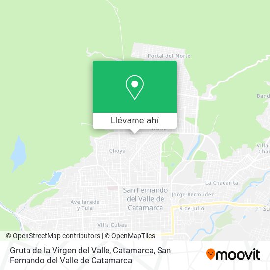 Mapa de Gruta de la Virgen del Valle, Catamarca