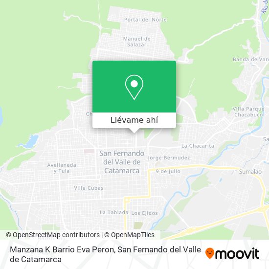 Mapa de Manzana K Barrio Eva Peron