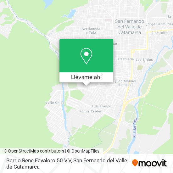 Mapa de Barrio Rene Favaloro 50 V.V