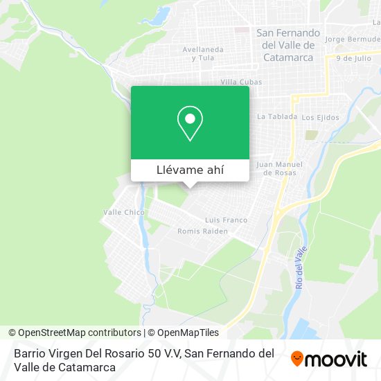 Mapa de Barrio Virgen Del Rosario 50 V.V