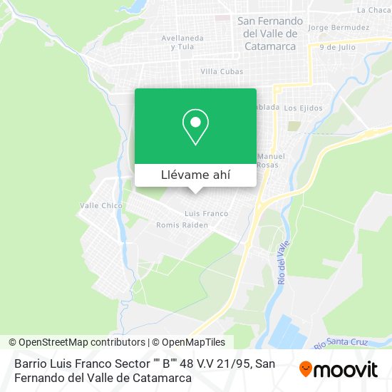 Mapa de Barrio Luis Franco Sector "" B"" 48 V.V 21 / 95
