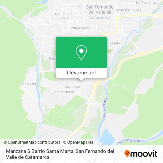 Mapa de Manzana S Barrio Santa Marta