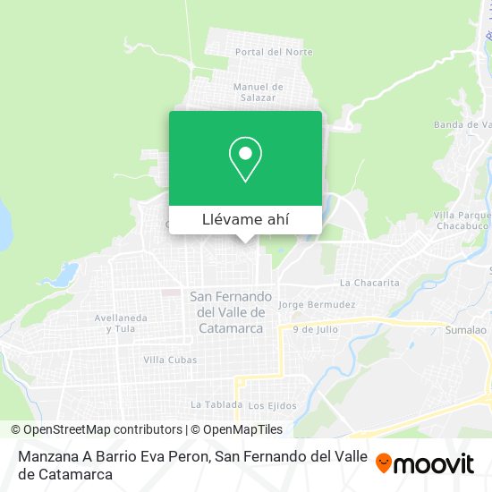 Mapa de Manzana A Barrio Eva Peron