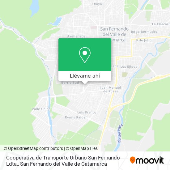 Mapa de Cooperativa de Transporte Urbano San Fernando Ldta.