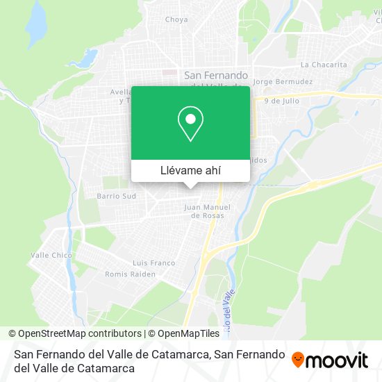 Mapa de San Fernando del Valle de Catamarca