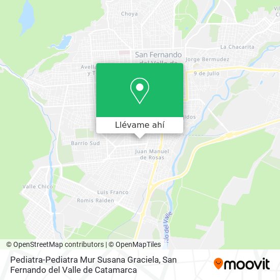 Mapa de Pediatra-Pediatra Mur Susana Graciela