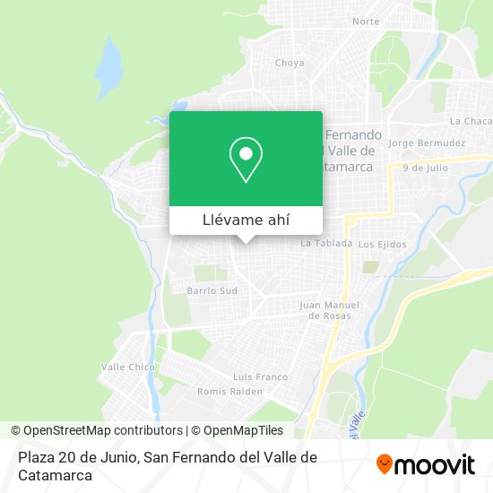 Mapa de Plaza 20 de Junio