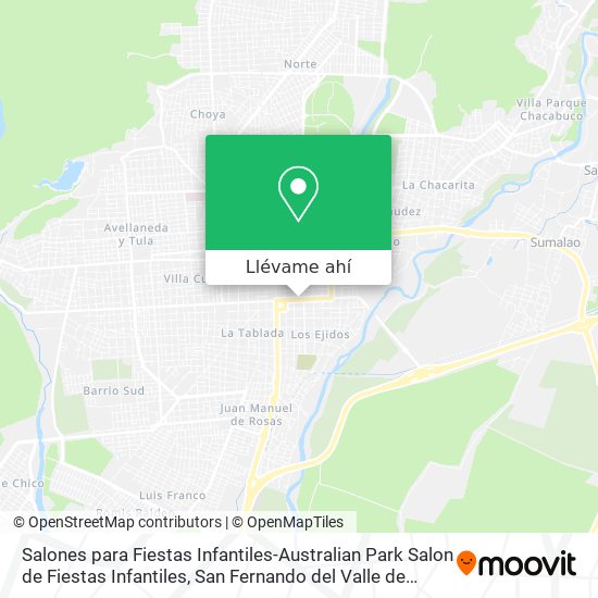 Mapa de Salones para Fiestas Infantiles-Australian Park Salon de Fiestas Infantiles