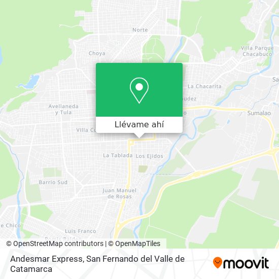 Mapa de Andesmar Express