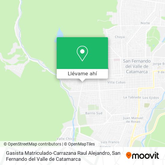 Mapa de Gasista Matriculado-Carrazana Raul Alejandro