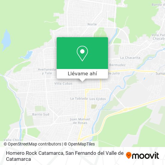 Mapa de Homero Rock Catamarca