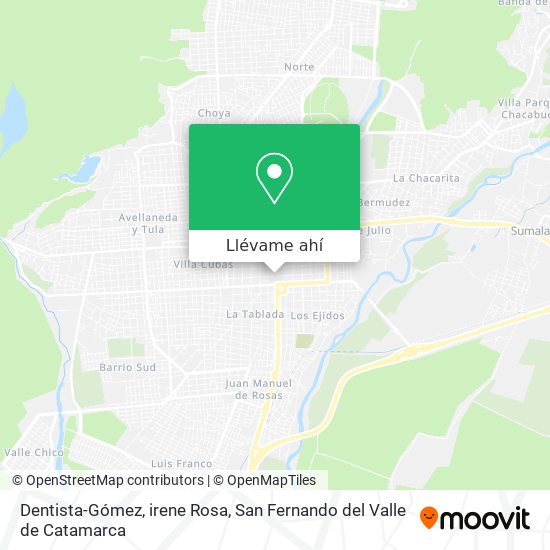 Mapa de Dentista-Gómez, irene Rosa
