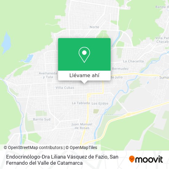 Mapa de Endocrinólogo-Dra Liliana Vásquez de Fazio