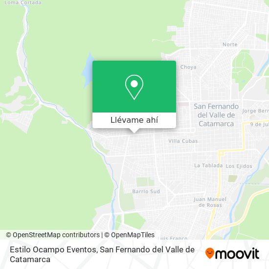 Mapa de Estilo Ocampo Eventos