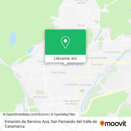 Mapa de Estación de Servicio Aca