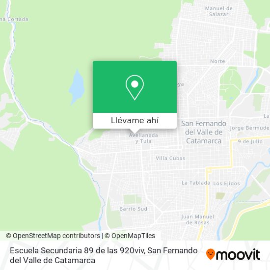 Mapa de Escuela Secundaria 89 de las 920viv