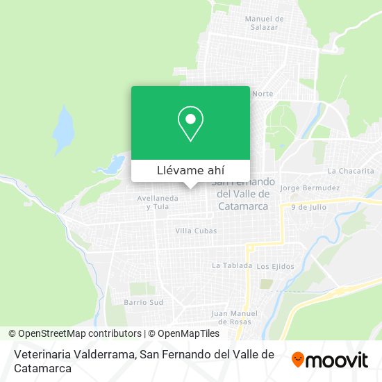 Mapa de Veterinaria Valderrama