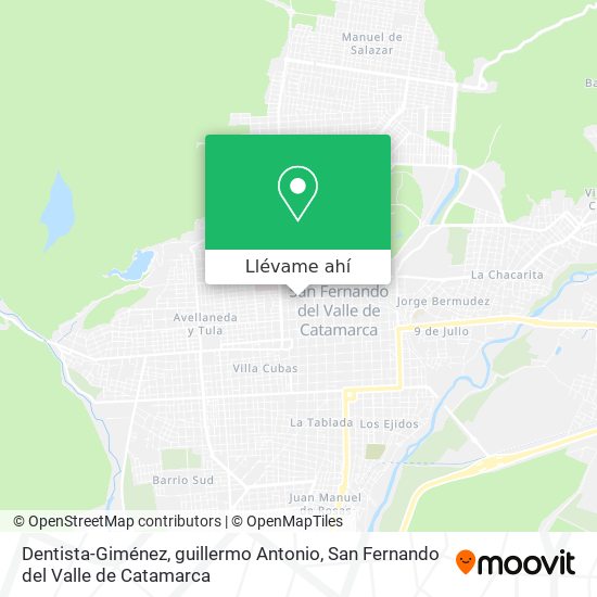 Mapa de Dentista-Giménez, guillermo Antonio