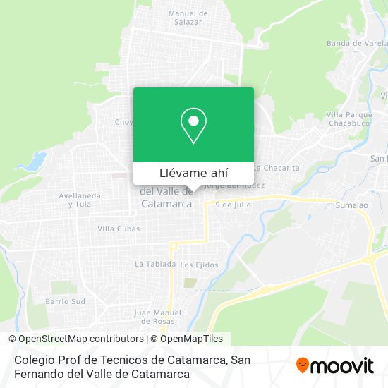 Mapa de Colegio Prof de Tecnicos de Catamarca