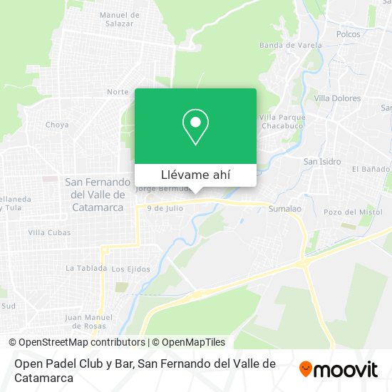 Mapa de Open Padel Club y Bar