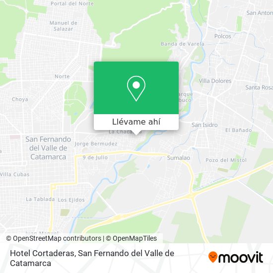 Mapa de Hotel Cortaderas