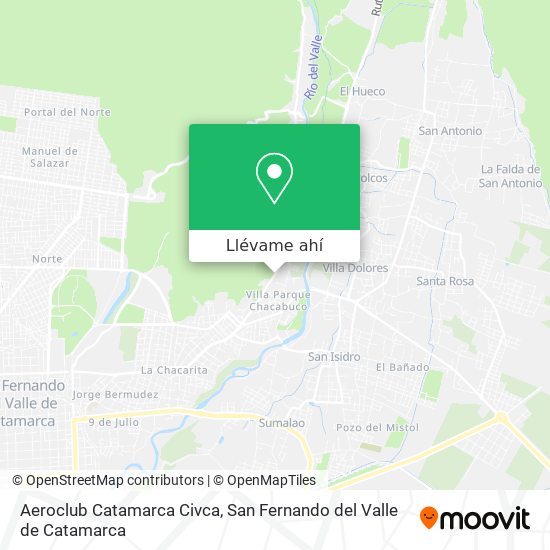 Mapa de Aeroclub Catamarca Civca