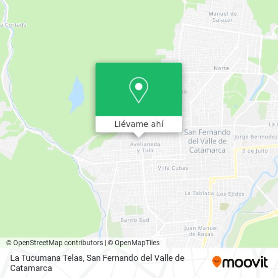 Mapa de La Tucumana Telas