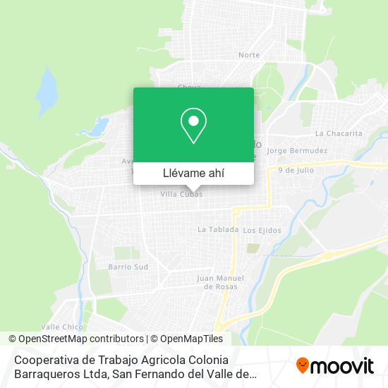 Mapa de Cooperativa de Trabajo Agricola Colonia Barraqueros Ltda