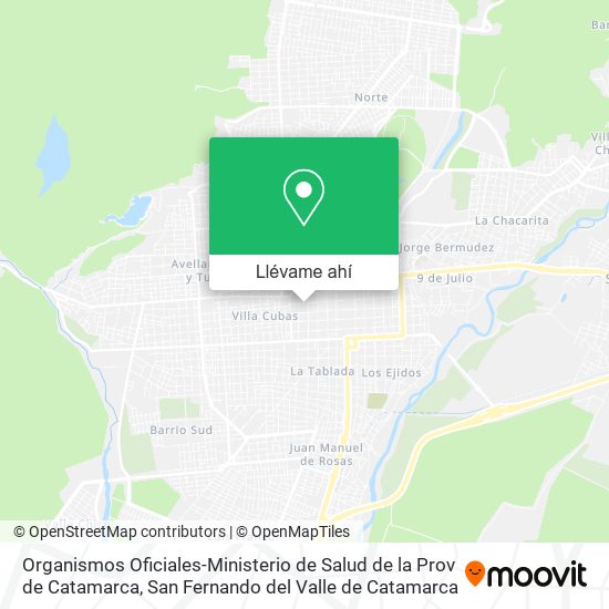 Mapa de Organismos Oficiales-Ministerio de Salud de la Prov de Catamarca