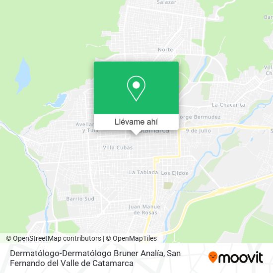 Mapa de Dermatólogo-Dermatólogo Bruner Analía