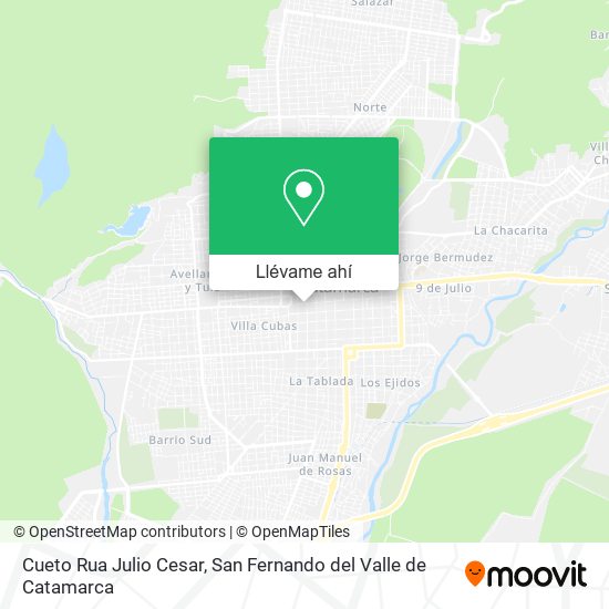 Mapa de Cueto Rua Julio Cesar