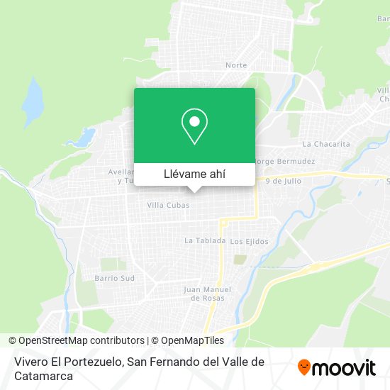 Mapa de Vivero El Portezuelo