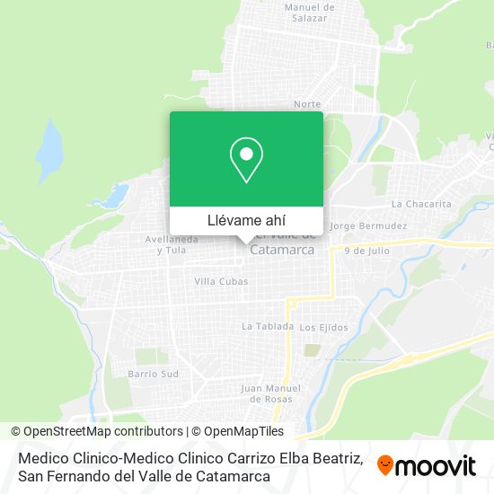 Mapa de Medico Clinico-Medico Clinico Carrizo Elba Beatriz