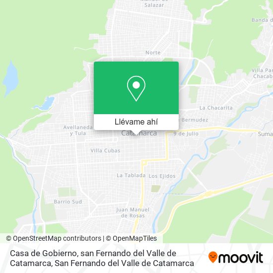 Mapa de Casa de Gobierno, san Fernando del Valle de Catamarca