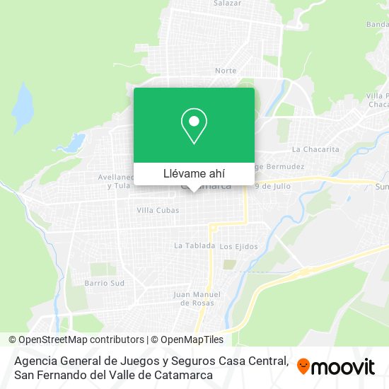 Mapa de Agencia General de Juegos y Seguros Casa Central