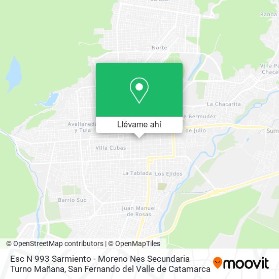 Mapa de Esc N 993 Sarmiento - Moreno Nes Secundaria Turno Mañana