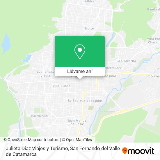 Mapa de Julieta Diaz Viajes y Turismo