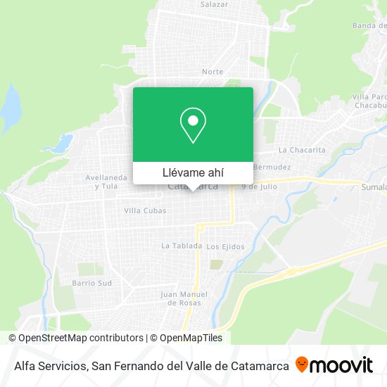 Mapa de Alfa Servicios