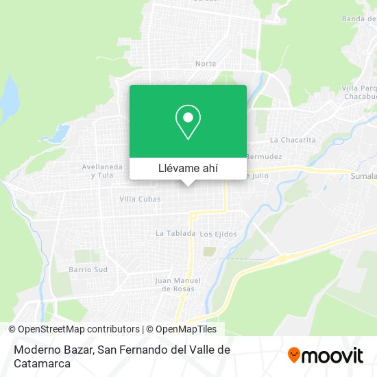 Mapa de Moderno Bazar