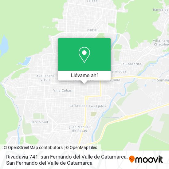 Mapa de Rivadavia 741, san Fernando del Valle de Catamarca