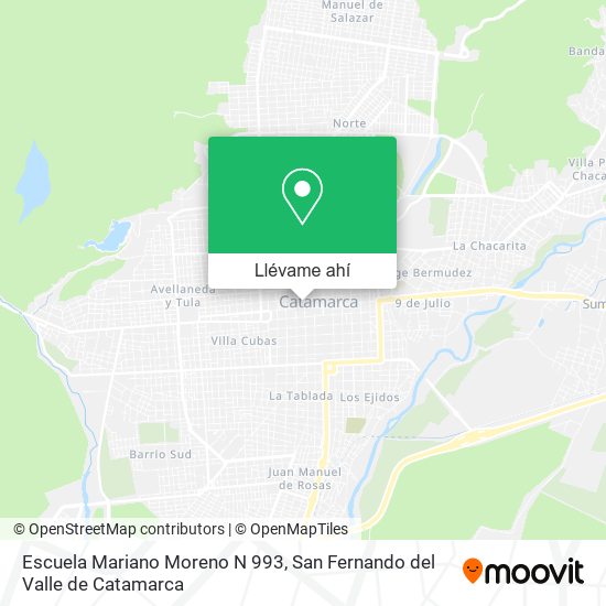 Mapa de Escuela Mariano Moreno N 993