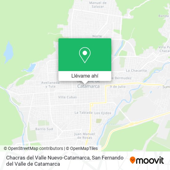 Mapa de Chacras del Valle Nuevo-Catamarca