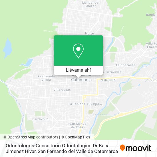 Mapa de Odontologos-Consultorio Odontologico Dr Baca Jimenez Hivar