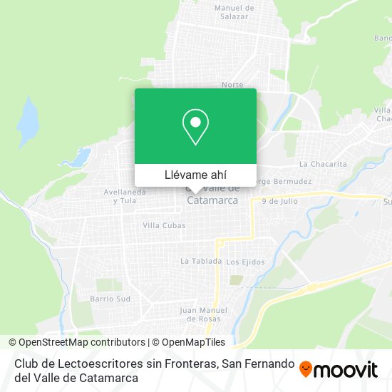 Mapa de Club de Lectoescritores sin Fronteras