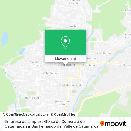 Mapa de Empresa de Limpieza-Bolsa de Comercio de Catamarca sa