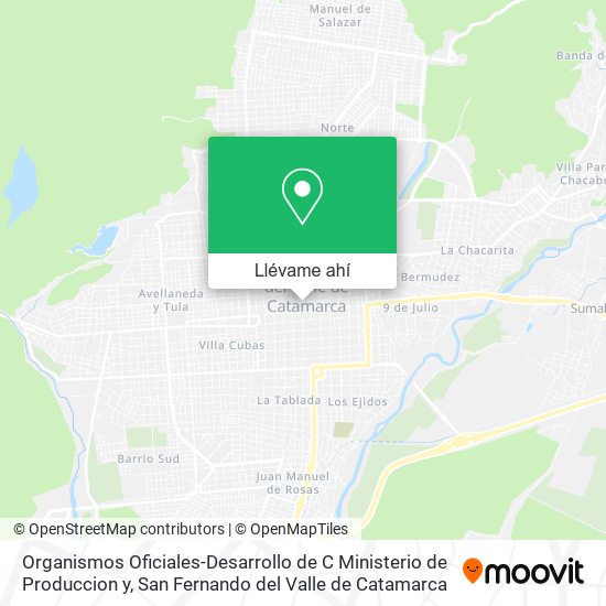 Mapa de Organismos Oficiales-Desarrollo de C Ministerio de Produccion y